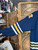 Vintage Starter University Of Michigan Wolverines Navy Blue Hockey Jersey Size Small X-Large