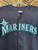Vintage Russell Athletic MLB Seattle Mariners Black Embroidered Baseball Jersey Size Medium