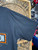 Vintage Harley Davidson Motorcycle Blue Wolf Black T-Shirt Size Large