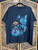 Vintage Harley Davidson Motorcycle Blue Wolf Black T-Shirt Size Large