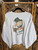 Vintage 85/15 Red Skelton Clown Graphic White Crewneck Sweatshirt Size Large