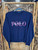 Polo Ralph Lauren RL Pink Spell Out Navy Blue Crewneck Sweatshirt Size Medium