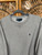 Vtg Polo Ralph Lauren RL Grey w/ Navy Blue Horse Crewneck Sweatshirt Size Medium