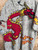 Y2K Johnny Blaze Red Dragon AOP Grey Button Down T-Shirt Size X-Large XL