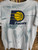 Vintage Nutmeg Mills Indiana Pacers NBA Basketball Blue AOP White T-Shirt Size X-Large XL