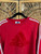 Adidas Chenille Embroidered Red With White Stripes Crewneck Sweatshirt Size Large