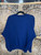 Vintage German Custom Navy Blue Color Block Side Pocket Crewneck Sweatshirt Size XL X-Large