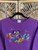 Vintage Disney's Characters Picnic Embroidered Purple Crewneck Sweatshirt Size X-Large XL
