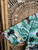 Vintage Aloha Republic Hawaiian Blue Green Button Down T-Shirt Size X-Large