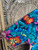 Vtg 80s 90s Hilo Hattie Multicolor Blue Floral Button Down Hawaiian Shirt Size XL