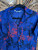 Vintage Hawaiian Imports Blue Button Down T-Shirt Size Large
