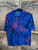 Vintage Hawaiian Imports Blue Button Down T-Shirt Size Large