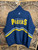 Vintage Logo Athletic NBA Indianapolis Pacers Eastern Conference Blue & Yellow Embroidered Full Zip Windbreaker Jacket Size X-Large