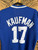 Vintage Majestic MLB Los Angeles LA Dodgers Kaufman #17 Blue V-Neck Baseball Jersey Size XLarge