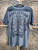 Vintage Y2K Affliction Seek & Destroy Skeleton Black Dyed T-Shirt Size X-Large XL