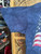 The Mountain Wolf & The American Flag Graphic Blue Tie Dye T-Shirt Size 2XL XXL