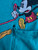 Vtg Disney Mickey Mouse & Pluto Embroidered Teal Pocket T-Shirt Size Medium