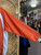 Vintage 90s Nike Black Tag Orange White Windbreaker Size Large