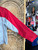 Vintage Y2K Nike Red & Grey Women's Windbreaker Jacket Size Small