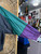 Vintage 80s 90s Nike "Respect The Game" Basketball Black, Green, Purple Hidden Hood Windbreaker Jacket Size X-Large