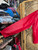 Vintage 80s IZOD Lacoste Red Anorak Pullover Windbreaker Size Large