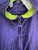 Vintage 80s 90s IBPro Colorblock Blue Green Purple Full Zip Windbreaker Jacket Size X-Large XL