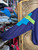 Vintage 80s 90s IBPro Colorblock Blue Green Purple Full Zip Windbreaker Jacket Size X-Large XL