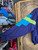 Vintage 80s 90s IBPro Colorblock Blue Green Purple Full Zip Windbreaker Jacket Size X-Large XL