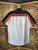 Vintage Harley Davidson Performance White, Black, Orange Double Pocket Button Down Size Medium