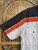 Vintage Harley Davidson Performance White, Black, Orange Double Pocket Button Down Size Medium