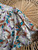 Vintage Queen Casuals Beige Floral Petal Sleeve Button Up Women's Size Large