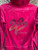 Bebe 2B Hot Pink Bedazzled Velour Cropped Jacket Size Medium