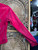 Bebe 2B Hot Pink Bedazzled Velour Cropped Jacket Size Medium