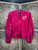 Bebe 2B Hot Pink Bedazzled Velour Cropped Jacket Size Medium