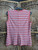 Vintage 70s 80s Candy Striped Zipper Back Women's Tank Size Large
