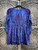 Y2K Live And Let Live Purple AOP Dye Women's Top Size Large