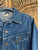 Vintage 80s 90s LEE Medium Wash Denim Button Jacket Size 40R