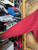 Vintage J. America Indiana University Hoosiers Red Embroidered Hooded Sweatshirt Size XL X-Large