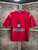 Vintage 70s Artex Indiana University IU Cool Snoopy Red Warm Up T-Shirt Size Small