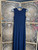 Vintage 90s Y2K Top This Navy Blue Floral Slinky Maxi Dress Women's Size Medium