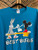 Vintage Bugs Bunny & Mickey Mouse Smoking Aqua Blue T-Shirt Size Large