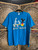Vintage Bugs Bunny & Mickey Mouse Smoking Aqua Blue T-Shirt Size Large