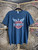 Vintage Y2K Harley Davidson Jesus Parody Blue Grey T-Shirt Size Large