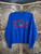 Polo Ralph Lauren RL Red Spell Out Blue Crewneck Sweatshirt Size Small