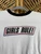 Vintage Y2K Girl's Rule White Ringer Baby Tee Size Medium