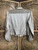 Vintage 90s I.N. San Francisco Champagne Satin Cropped Zip Up Women's Top Size Medium