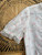 Vintage 70s 80s Floral White Lace Puff Sleeve Button Collared Dress Size X-Small Small