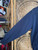 Vintage 80s 90s Champion Notre Dame University Irish Navy Blue Mock Neck Zip Hooded Sweatshirt Size Large