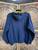 Vintage 80s 90s Champion Notre Dame University Irish Navy Blue Mock Neck Zip Hooded Sweatshirt Size Large