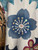 Vintage Y2K Custo Barcelona Blue A-Symmetrical Floral T-Shirt Women's Size Medium